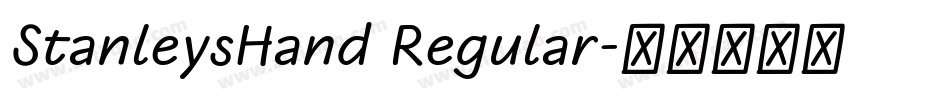 StanleysHand Regular字体转换